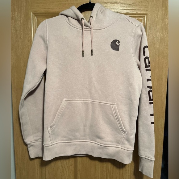 Carhartt Relaxed Fit Hooded Sweatshirt Light Pink - Picture 2 of 10
